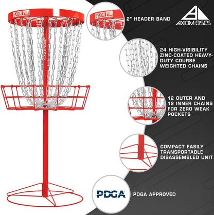 Pro 24-Chain Disc Golf Basket