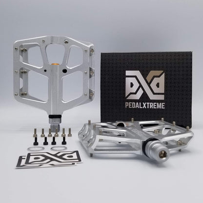 PDX A8 Mountain Bike Pedals, MTB Bike Pedals, Bicycle Pedals, MTB Pedals, CONCAVE Platform Anti-Slip Lightweight Aluminum Wide Platform 16 PINS