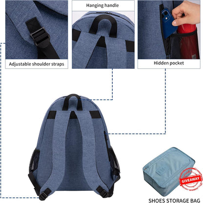 Tennis Bag Tennis Racquet Backpack with Shoes Storage Bag Holds 2 Rackets for Tennis Players as Tennis Gifts