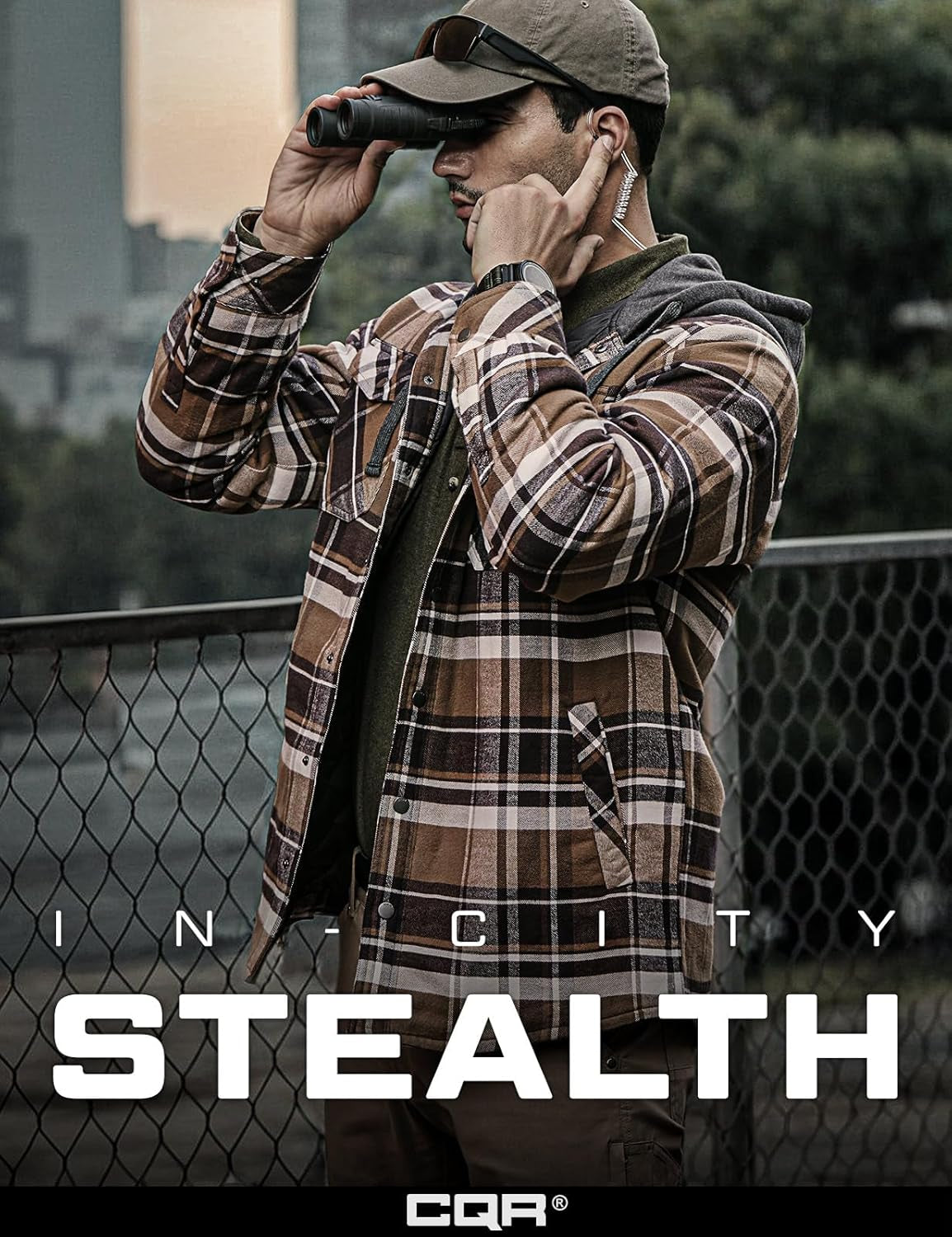 Men'S Flannel Shirt Jacket Long Sleeve, Winter Warm Outdoor Casual Plaid Jacket Coat with Pockets