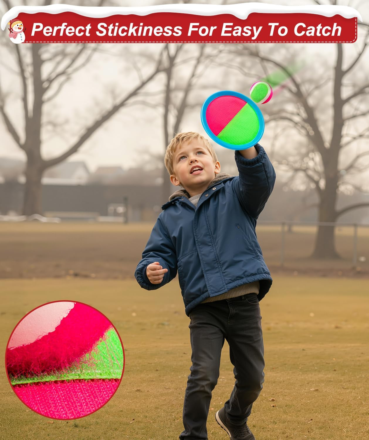 Kids Toys Toss and Catch Game Set Christmas Stocking Stuffer for Kids Toddler, Toys for 3 4 5 6 7 8 Year Old Boys Girls Birthday Gift, Yard Outdoor Games for Kid Ages 4-8 8-12 Beach Pool