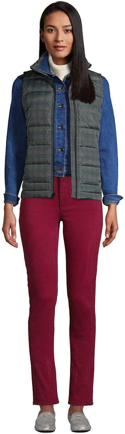 Womens Puffer down Vest Black Glen Check Regular X-Large