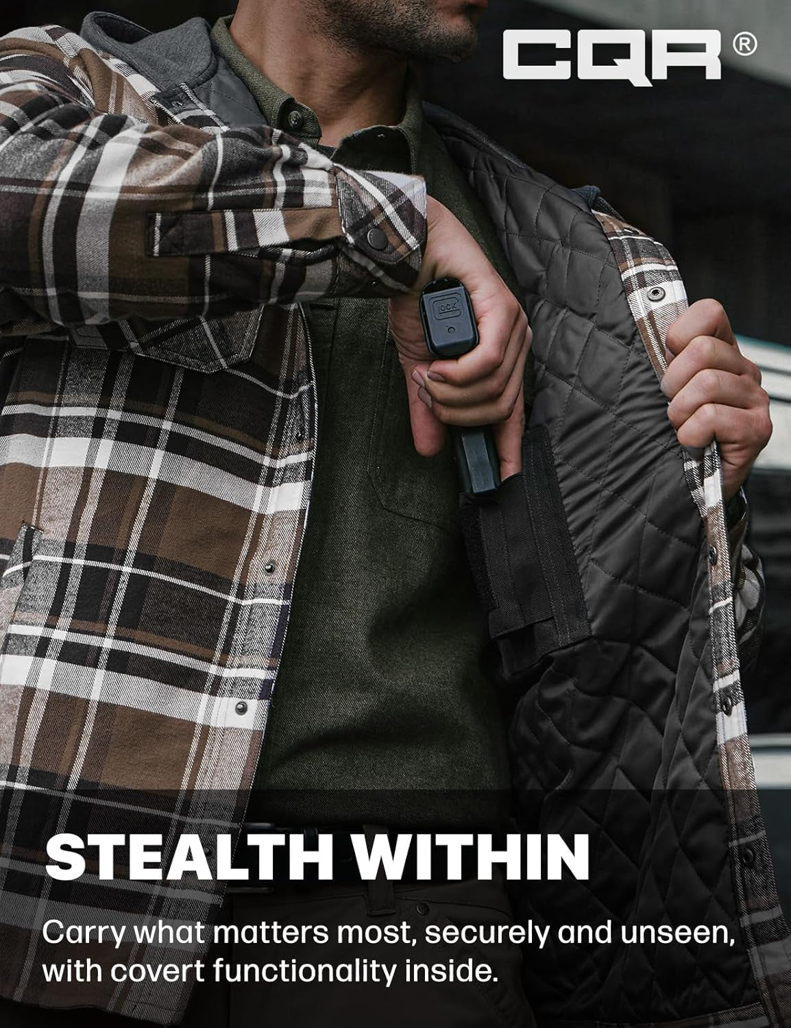 Men'S Flannel Shirt Jacket Long Sleeve, Winter Warm Outdoor Casual Plaid Jacket Coat with Pockets